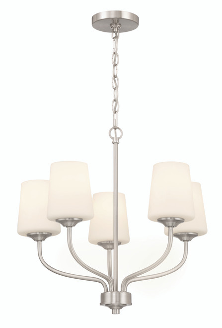 Covey 5 Light Chandelier in Brushed Polished Nickel
