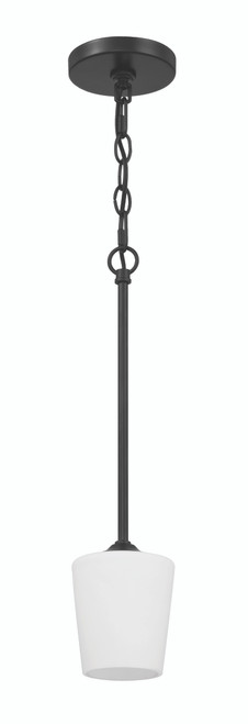 Covey 1 Light Mini Pendant in Flat Black