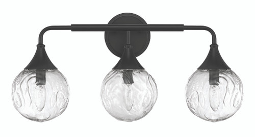 Reflection 3 Light Vanity in Flat Black