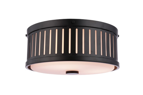 Livingston 3 Light Flushmount in Flat Black