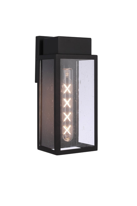 Ferndale Row 1 Light Outdoor 12" Wall Lantern in Midnight