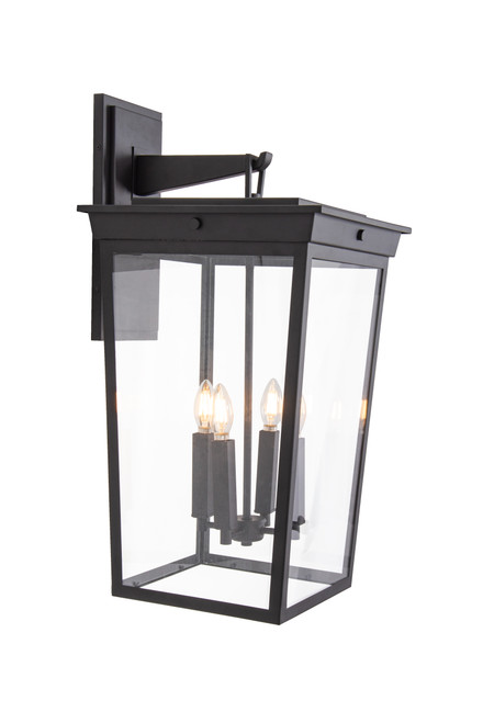 Duncan 3 Light Outdoor Wall Lantern in Textured Black - Craftmade