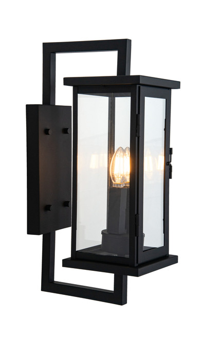 Jordan 2 Light Outdoor Wall Lantern in Textured Black