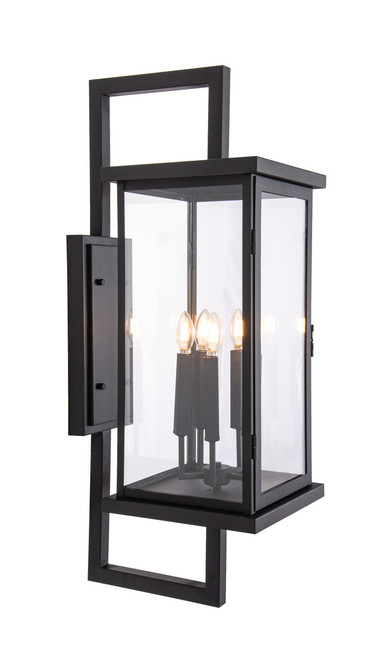 Jordan 3 Light Outdoor Wall Lantern in Textured Black - Craftmade