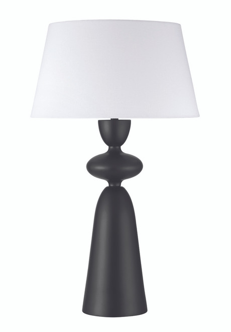 Misha 1 Light Table Lamp in Flat Black