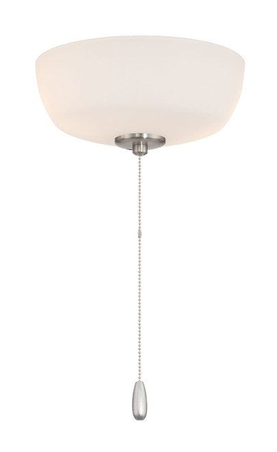 2 Light Bowl Light Kit in Brushed Polished Nickel (White Frost Glass)