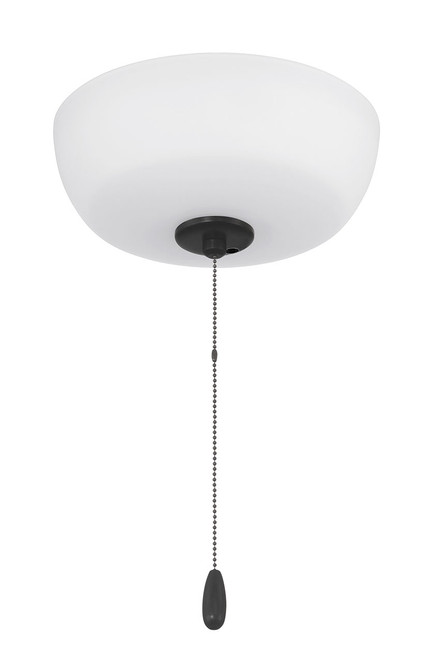 2 Light Bowl Light Kit in Flat Black (White Frost Glass)