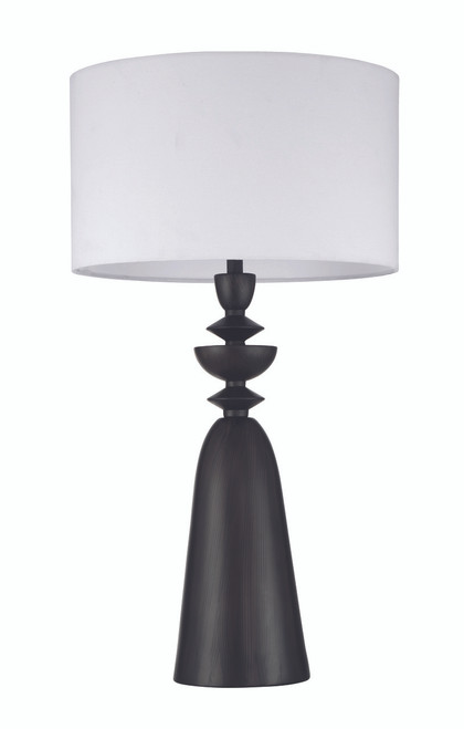 Travis 1 Light Table Lamp in Dark Wood