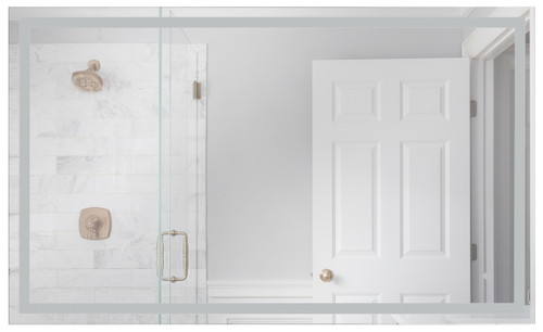 Pam 60" x 36" Rectangle Front/Back Lit LED Mirror, Dimmer, 3000-5000K, in White