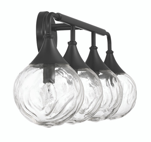 Reflection 4 Light Vanity in Flat Black