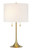 Neely 2 Light Table Lamp in Satin Brass