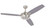 Targas 52" 3-Blade Ceiling Fan in Brushed Polished Nickel w/ Brushed Nickel Blades; Integrated Light Kit