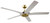 Fonz 65" 5-Blade Ceiling Fan in Satin Brass w/ White Blades; Light Kit Included (Optional)