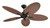 Getaway 52" 5-Blade Outdoor Ceiling Fan in Flat Black w/ Walnut Blades; Not Light Kit Adaptable