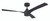 Phoebe 52" 3-Blade Ceiling Fan in Flat Black w/ Flat Black Blades; Light Kit Sold Separately