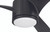 Phoebe 52" 3-Blade Ceiling Fan in Flat Black w/ Flat Black Blades; Light Kit Sold Separately