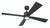 Rhett 52" 4-Blade Ceiling Fan in Flat Black w/ Flat Black Blades; Light Kit Included (Optional)