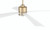 Rhett 52" 4-Blade Ceiling Fan in Satin Brass w/ White Blades; Light Kit Included (Optional)