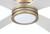 Rhett 52" 4-Blade Ceiling Fan in Satin Brass w/ White Blades; Light Kit Included (Optional)