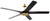 Fonz 65" 5-Blade Ceiling Fan in Satin Brass w/ Flat Black Blades; Light Kit Included (Optional)