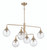 Reflection 6 Light Chandelier in Craftmade Premium Bronze