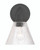 Pleated 1 Light Wall Sconce in Flat Black