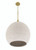 Keira 3 Light Pendant in Satin Brass (White Rope)