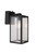 Harris 1 Light 15.63" Outdoor Lantern in Textured Black w/ Photocell, Dusk-to-Dawn, & GFCI