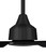 Charming 52" 3-Blade Ceiling Fan in Flat Black w/ Black Blades; Light Kit Sold Separately