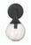 Reflection 1 Light Wall Sconce in Flat Black