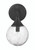 Reflection 1 Light Wall Sconce in Flat Black
