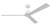 Charming 62" 3-Blade Ceiling Fan in White w/ White Blades; Light Kit Sold Separately