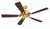Eos 52" 5-Blade Ceiling Fan in Satin Brass w/ Black Walnut/Flat Black Blades; Light Kit Optional (Not Included)