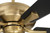 Eos 60" 5-Blade Ceiling Fan in Satin Brass w/ Brushed Nickel/Greywood Blades; Light Kit Optional (Not Included)