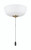 2 Light Bowl Light Kit in Satin Brass (White Frost Glass)