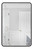Monica 24" x 36" Framed Rounded Rectangular Edge/Back Lit LED Mirror, Dimmer, 3000-5000K, in Flat Black
