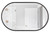 Rachel 24" x 40" Framed Oval Edge/Back Lit LED Mirror, Dimmer, 3000-5000K, in Flat Black