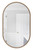 Rachel 24" x 40" Framed Oval Edge/Back Lit LED Mirror, Dimmer, 3000-5000K, in Satin Brass
