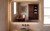 Sophie 48" x 36" Framed Rounded Rectangular Edge/Back Lit LED Mirror, Dimmer, 3000-5000K, in Satin Brass