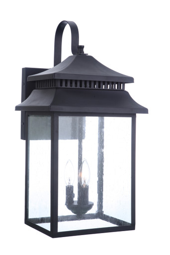 Crossbend 3 Light Extra Large Outdoor Wall Lantern in Textured