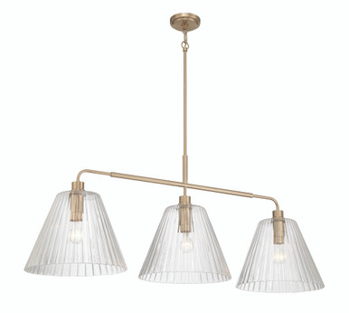 Pleated 3 Light Island in Premium Bronze - Craftmade International