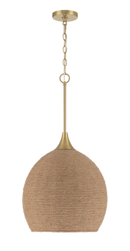 Keira 1 Light Pendant in Satin Brass - Craftmade International