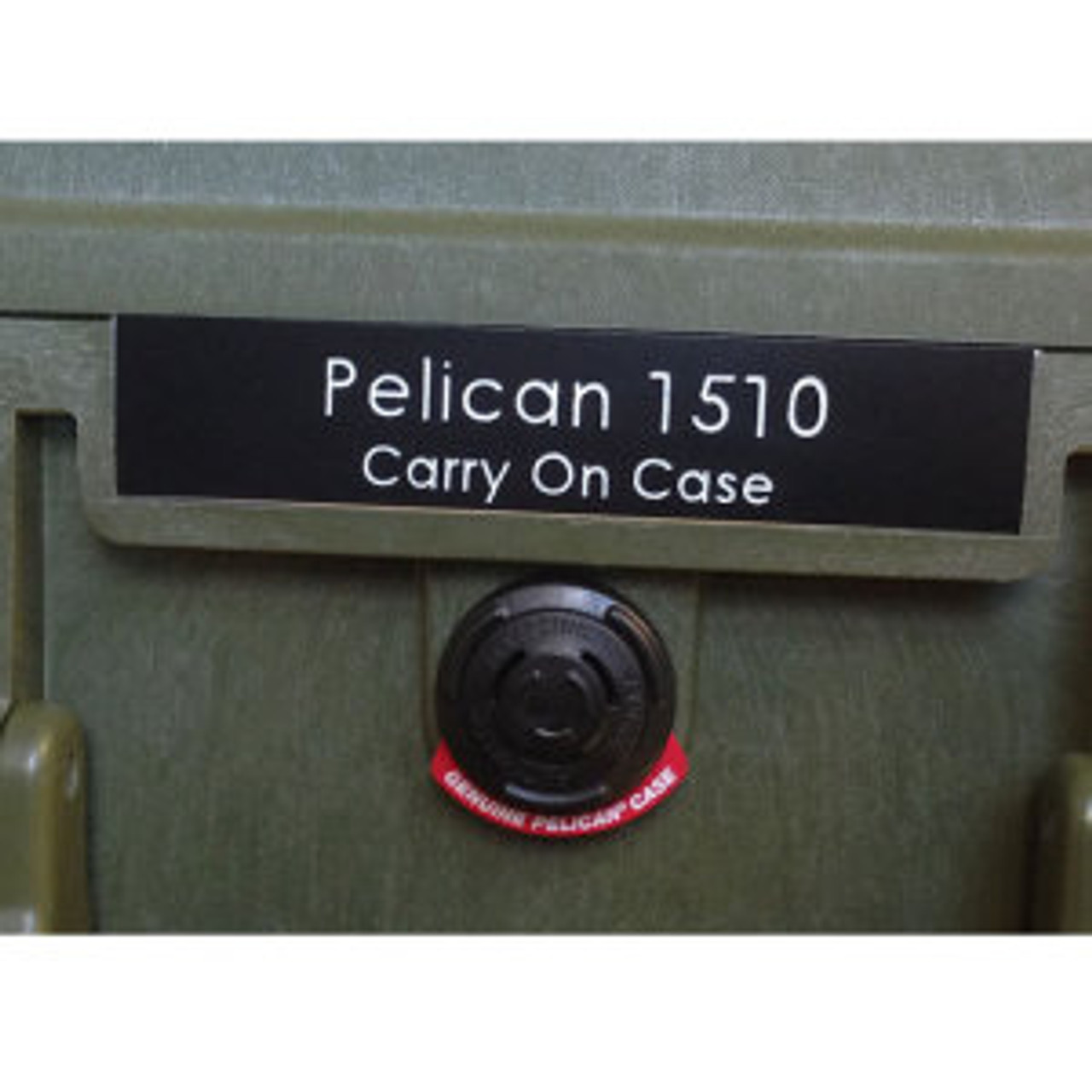 2 Text Lines, Red Custom Laser Engraved Pelican Rifle Case Nameplate
