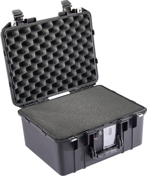 Silver & Lime Green Pelican 1607 Air Case (Empty, No Foam) – Carry-On Size With Wheels