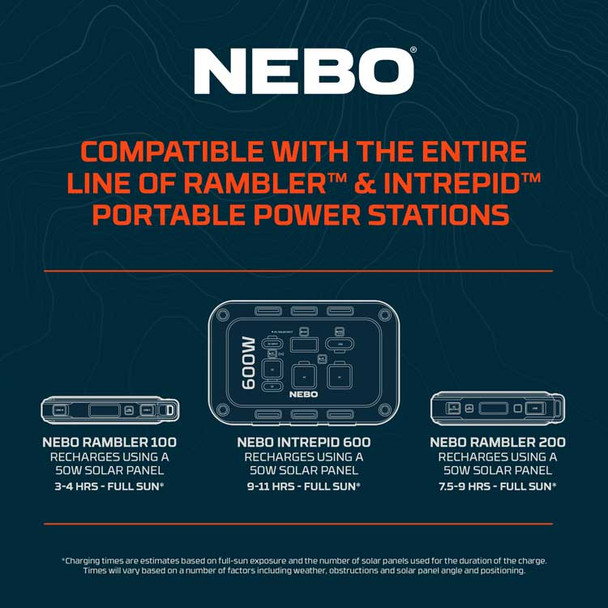 NEBO Reliance 50W Portable Solar Panel