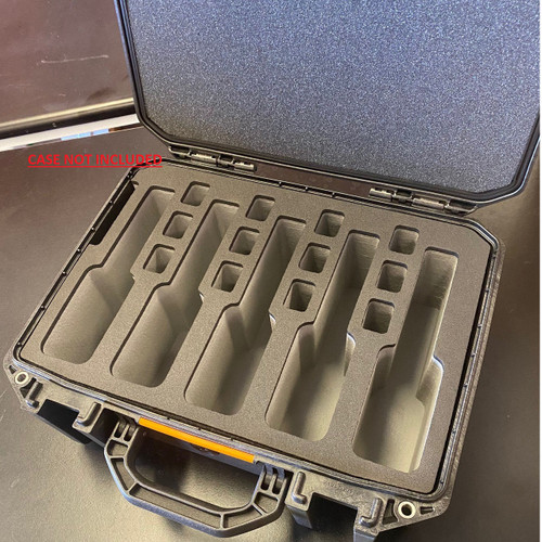 5 Pistol 18 Magazine Storage Foam Insert For V300 Vault Case By Pelican  2  Piece Set Pre-Cut Military Grade Polyethylene Foam Base Insert And Lid  Liner (Case Not Included) 