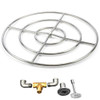 36" stainless steel high capacity gas fire ring