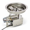 13" electronic ignition penta burner system with high capacity stainless steel triple fire ring, pan, and control valve.