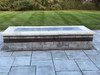 Stainless steel rectangle fire pit cover on fire pit