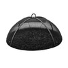 Stainless steel dome mesh safety screen with black finish for round fire pits